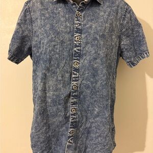 Saks Fifth Avenue Blue Casual Button Down Shirt